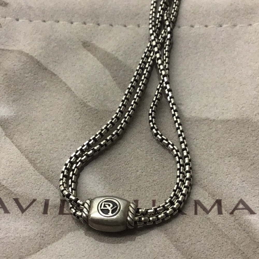 David Yurman Novella Y Neclase Blue Topaz and Pave Diamonds - Picture 11 of 16